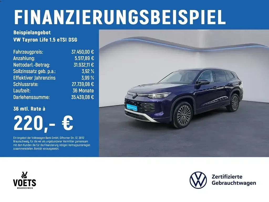 Gebraucht VW Tayron Life 150 PS (110 kW) 2025 Violett SUV