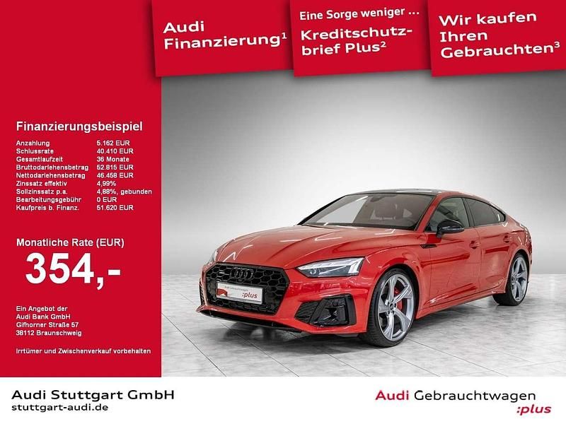 Progressivrot metallic Gebraucht 2024 Audi A5 Sportback Business Limousine | 51.620 € - Bild 1/2