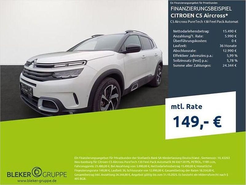 Perlmutt weiß Gebraucht 2022 Citroën C5 Aircross Feel SUV | 20.480 € (Guter Preis) - Bild 1/3