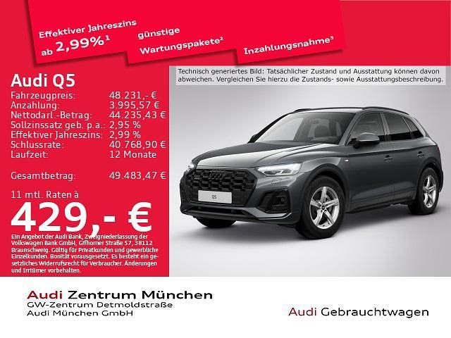 Daytonagrau perleffekt Gebraucht 2023 Audi Q5 S-Line SUV | 48.231 € (Teuer) - Bild 1/2