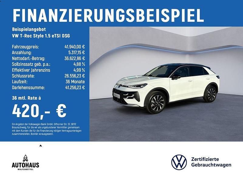 Gebraucht VW T-Roc Style 150 PS (110 kW) 2026 Weiß SUV