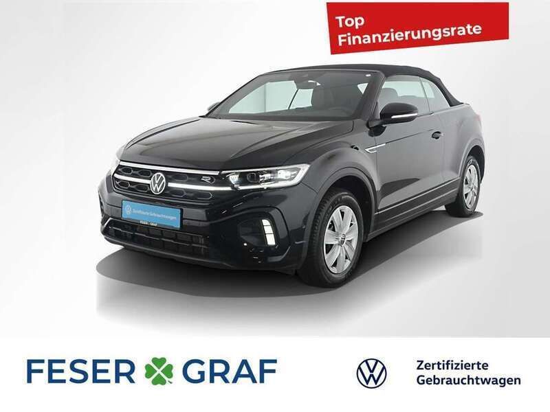 Deep black perleffekt schwarz Gebraucht 2024 VW T-Roc Cabriolet R-line Cabrio | 32.940 € (Guter Preis) - Bild 1/2