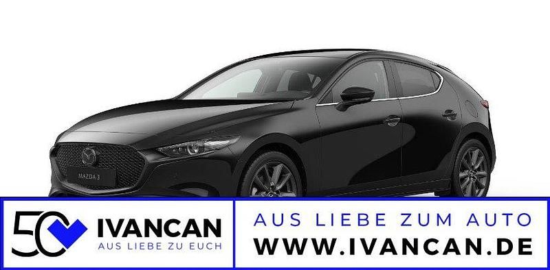 Jet black Neu 2025 Mazda 3 Exclusive-Line Limousine | 29.250 € - Bild 1/4