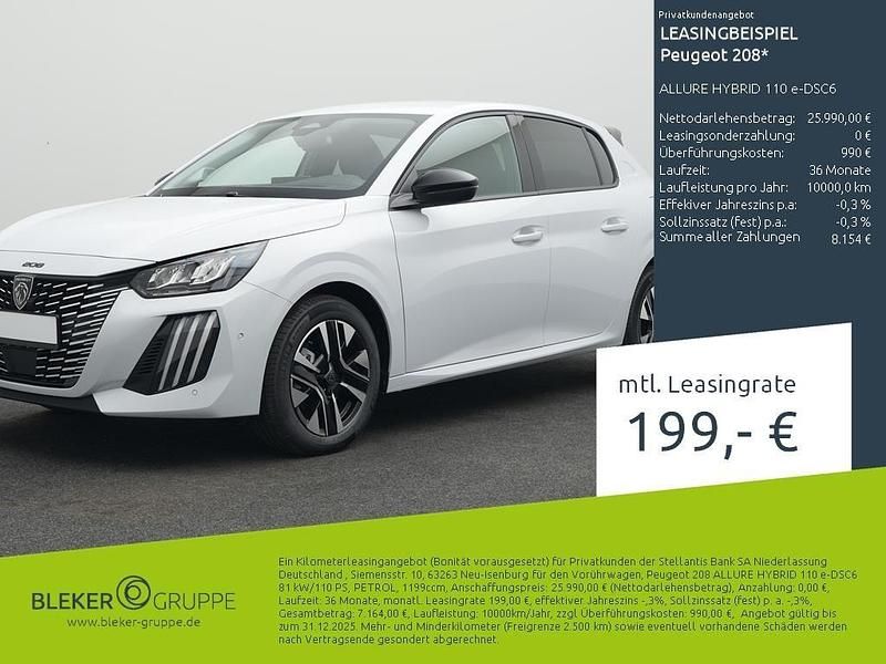 Weiß Gebraucht 2025 Peugeot 208 Allure Kleinwagen | 25.990 € - Bild 1/3