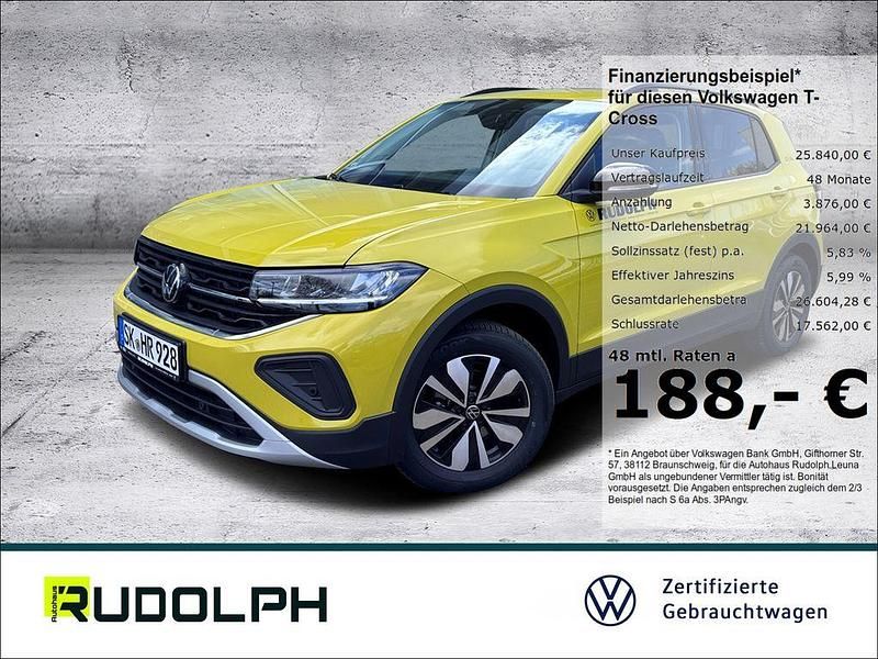 Gelb Gebraucht 2025 VW T-Cross Goal SUV | 25.840 € (Fairer Preis) - Bild 1/4