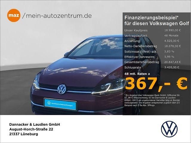 Cranberry red Gebraucht 2019 VW Golf VII IQ Drive Limousine | 18.990 € (Guter Preis) - Bild 1/4