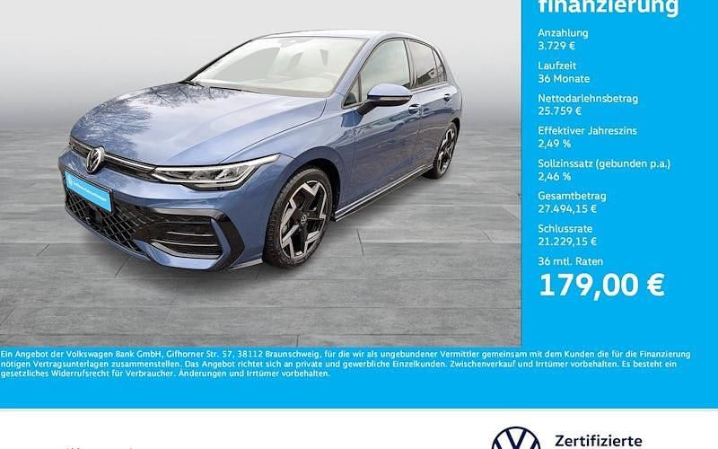 Anemonenblau metallic Gebraucht 2025 VW Golf R-line Limousine | 29.488 € (Teuer) - Bild 1/4