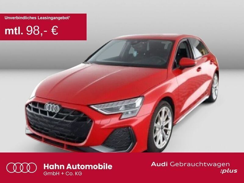 Rot Gebraucht 2024 Audi A3 Sportback S-Line Limousine | 32.930 € (Superpreis) - Bild 1/3