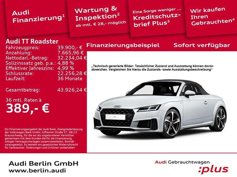 Gebraucht Audi TT 197 PS (144 kW) 2023 Gletscherweiß metallic/verdeck Cabrio