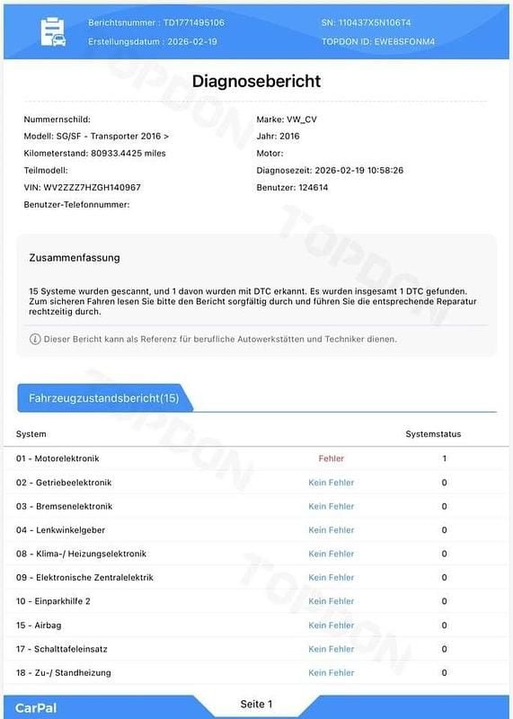 Gebraucht VW T6 Comfortline 204 PS (150 kW) 2016 Van