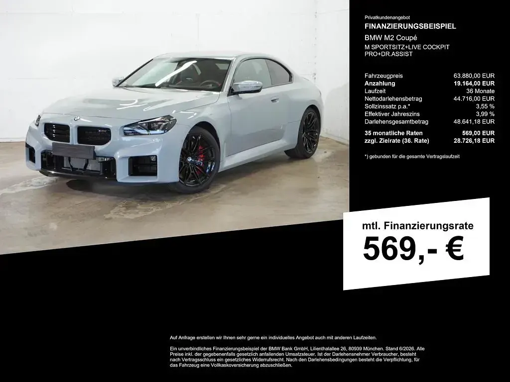 Gebraucht BMW M2 Performance 480 PS (353 kW) 2025 Brooklyn grau metallic Coupé