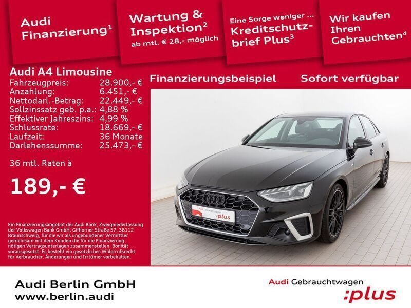 Gebraucht Audi A4 Ambiente 204 PS (150 kW) 2022 Mythosschwarz metallic Limousine