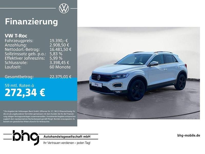 Weiß Gebraucht 2018 VW T-Roc Style SUV | 19.390 € (Guter Preis) - Bild 1/4