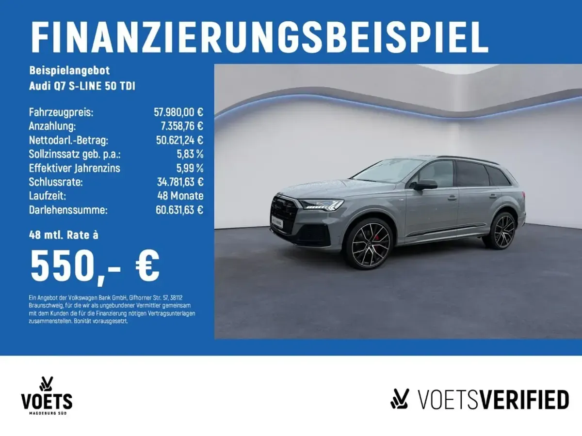 Gebraucht Audi Q7 Competition 286 PS (210 kW) 2023 Nardograu SUV