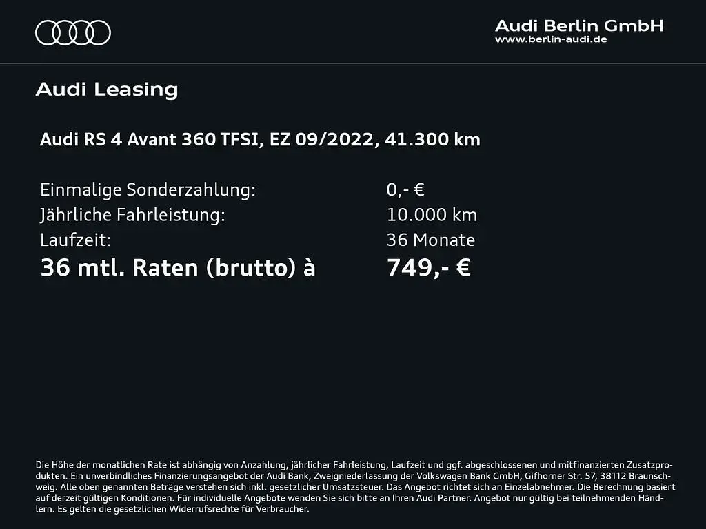 Gebraucht Audi RS4 Sport 450 PS (330 kW) 2022 Nardograu Kombi