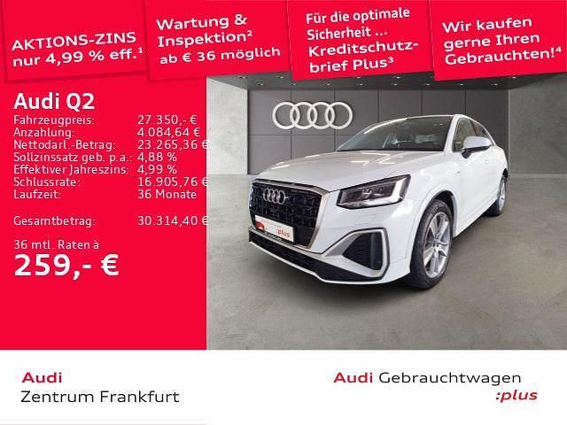 Gletscherweiß metallic/gletsch Gebraucht 2023 Audi Q2 S-Line SUV | 27.350 € (Fairer Preis) - Bild 1/3