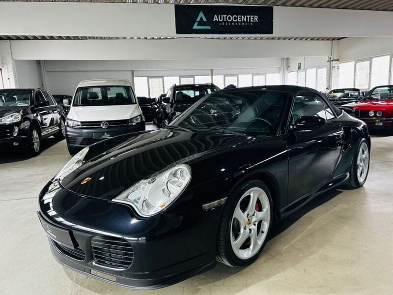 Basaltschwarzmetallic Gebraucht 2003 Porsche 911 Turbo Cabriolet Cabrio | 59.990 € - Bild 1/4