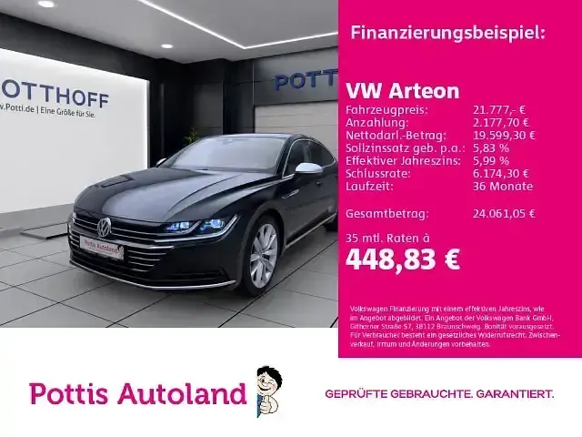 Gebraucht VW Arteon Elegance 190 PS (139 kW) 2018 Kleinwagen