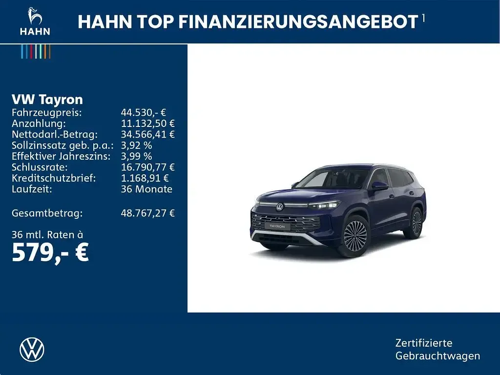 Gebraucht VW Tayron Elegance 204 PS (150 kW) 2025 Ultra violet metallic SUV