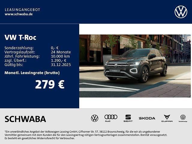 Schwarz Neu 2025 VW T-Roc Style SUV | 42.490 € (Teuer) - Bild 1/4