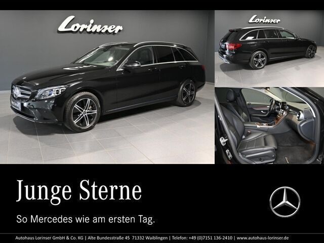 Schwarz obsidianschwarz metall Gebraucht 2021 Mercedes C220 Avantgarde Kombi | 27.900 € (Fairer Preis) - Bild 1/2