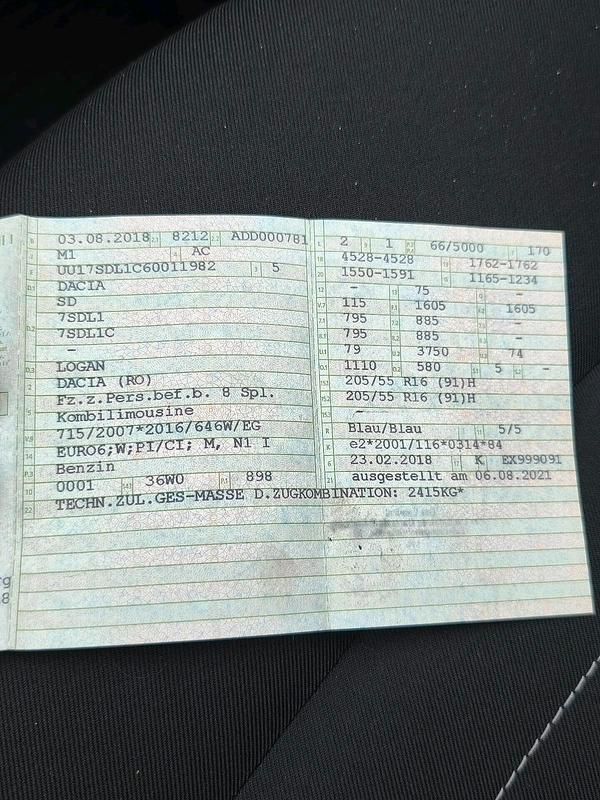 Gebraucht Dacia Logan MCV 90 PS (66 kW) 2018 Blau Kombi