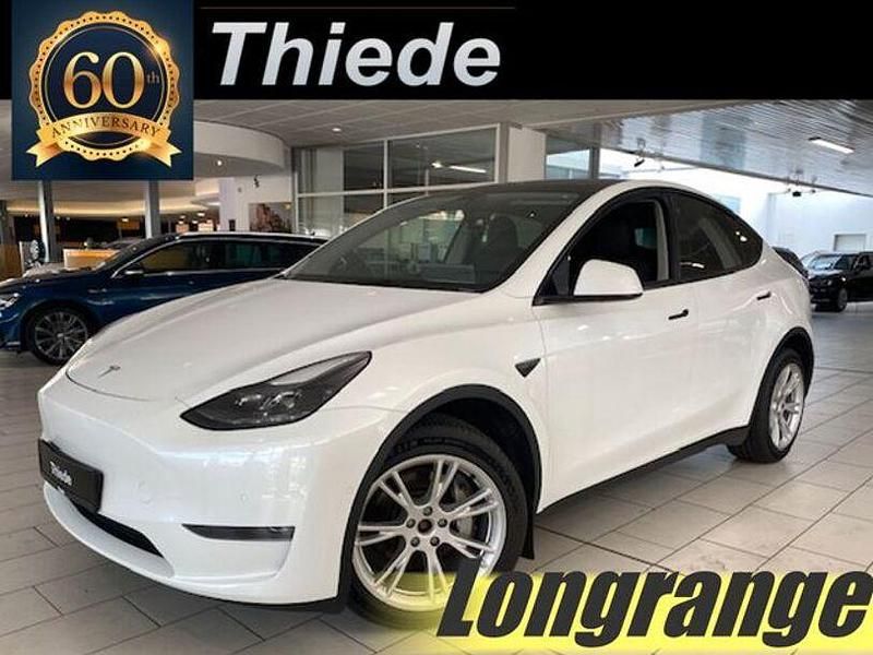 Pearl white multicoat Gebraucht 2022 Tesla Model Y Long Range SUV | 29.850 € (Guter Preis) - Bild 1/3