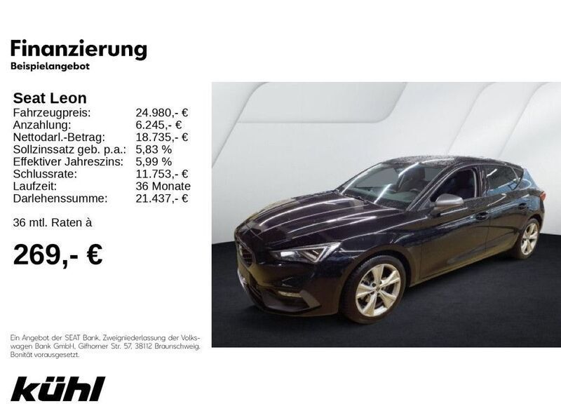 Mitternachtsschwarz Gebraucht 2024 Seat Leon FR Limousine | 24.690 € (Superpreis) - Bild 1/2
