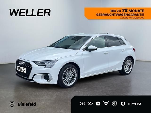 Weiss Gebraucht 2021 Audi A3 Sportback Advanced Limousine | 28.780 € (Fairer Preis) - Bild 1/3