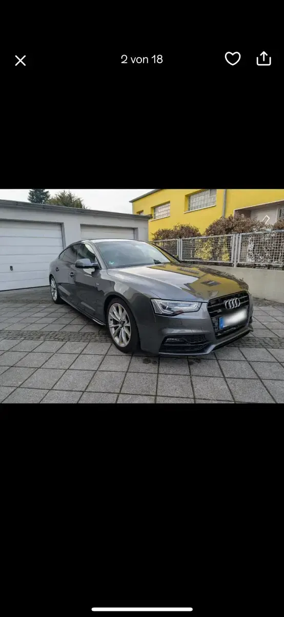 Gebraucht Audi A5 Sportback S-Line 249 PS (183 kW) 2016 Grau Kleinwagen