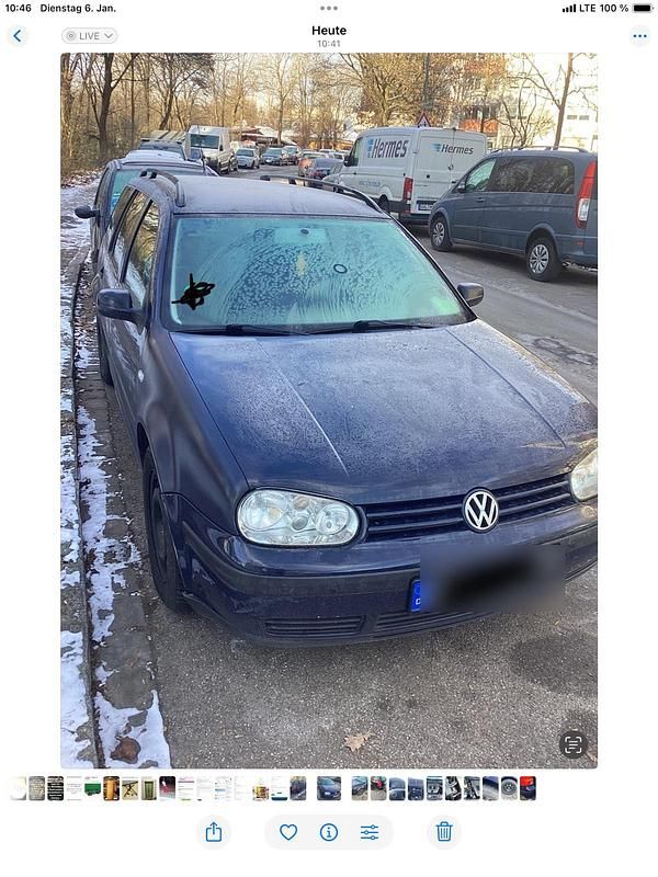 Blau Gebraucht 2001 VW Golf IV Kombi | 3.100 € (Etwas zu teuer) - Bild 1/4