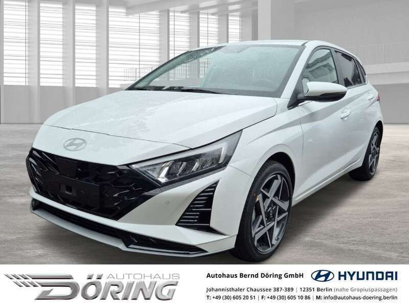 Atlas white / sol Neu 2024 Hyundai i20 Turbo Limousine | 23.850 € (Fairer Preis) - Bild 1/4