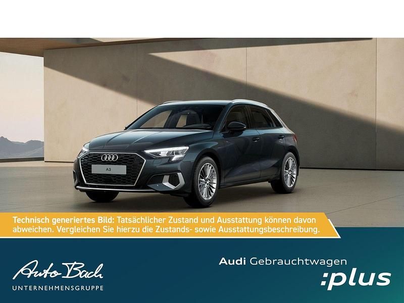 Grau (manhattangrau metallic) Gebraucht 2023 Audi A3 Sportback Advanced Plus Limousine | 29.770 € (Fairer Preis) - Bild 1/4