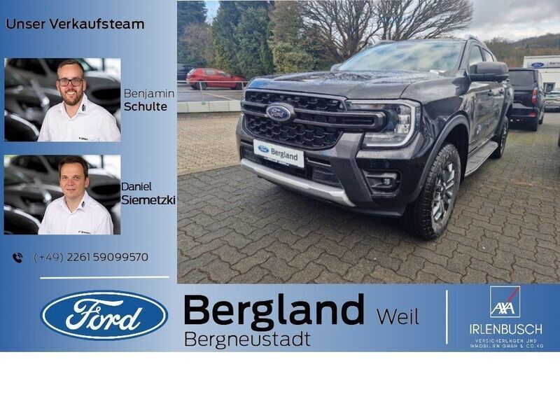 Agate black metallic schwarz Neu 2025 Ford Ranger Wildtrack Abholung | 55.480 € (Fairer Preis) - Bild 1/4