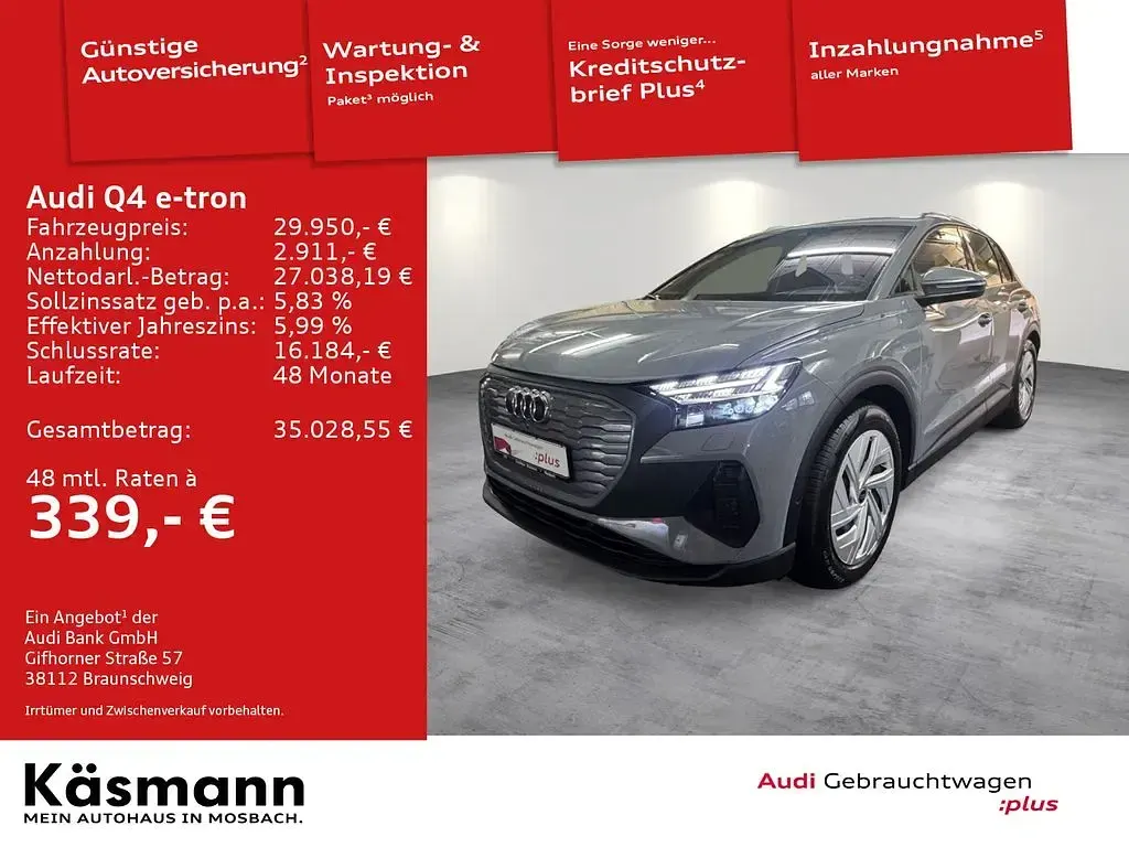 Gebraucht Audi Q4 e-tron Advanced Plus 150 kW (204 PS) 2023 Kieselgrau SUV