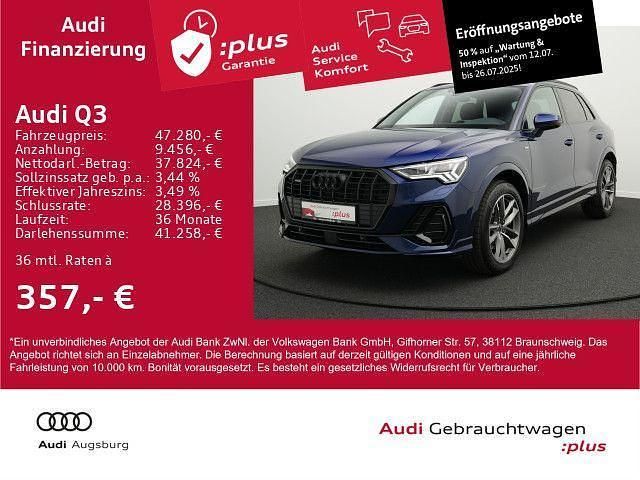 Navarrablau metallic Gebraucht 2024 Audi Q3 S-Line SUV | 47.280 € (Etwas zu teuer) - Bild 1/4