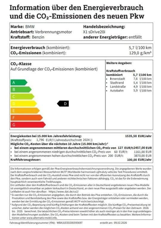 Neu BMW X1 156 PS (114 kW) 2026 Weiß SUV