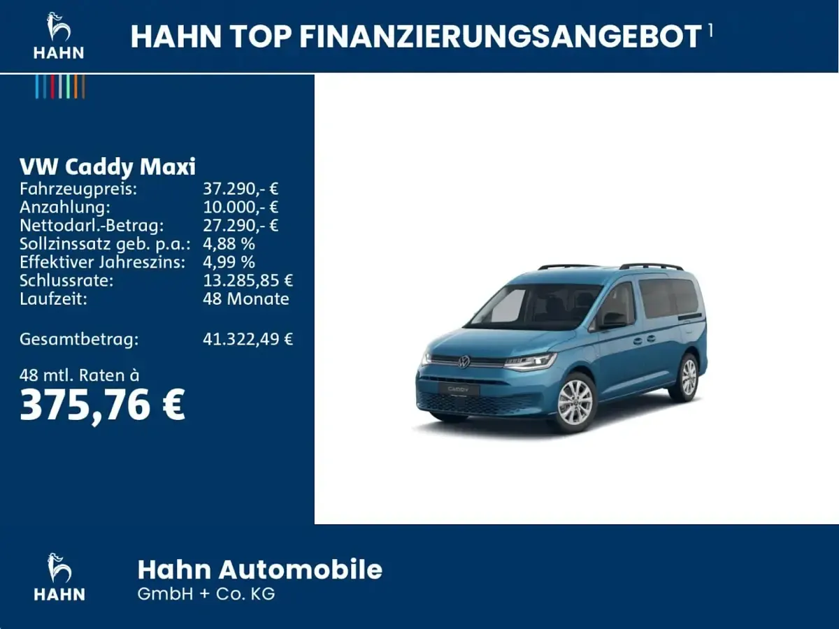 Gebraucht VW Caddy Maxi Life 150 PS (110 kW) 2025 Blau Van / Kleinbus