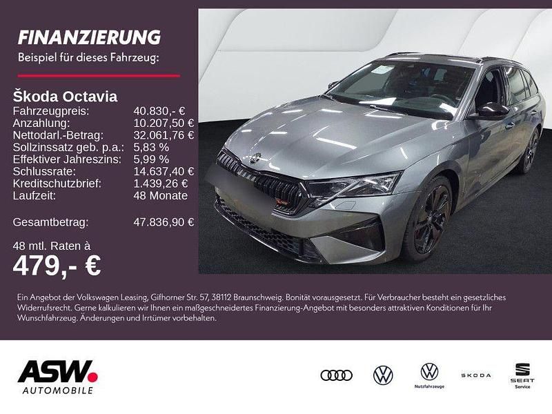 Graphitegrau metallic Gebraucht 2025 Skoda Octavia RS Kombi | 40.830 € (Fairer Preis) - Bild 1/4