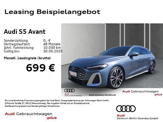 Horizontblau metallic Gebraucht 2024 Audi S5 Ambiente Kombi | 73.777 € (Superpreis) - Bild 1/4