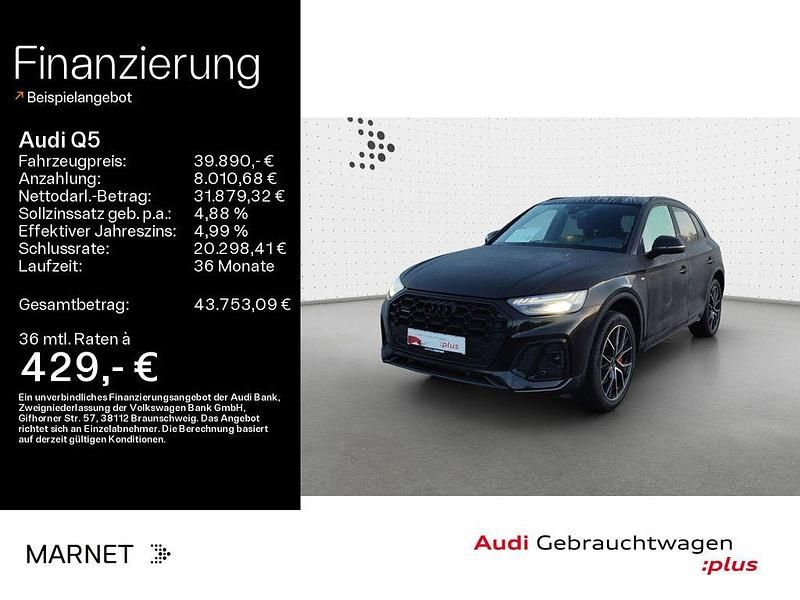 Mythosschwarz metallic Gebraucht 2022 Audi Q5 S-Line SUV | 39.890 € (Fairer Preis) - Bild 1/4