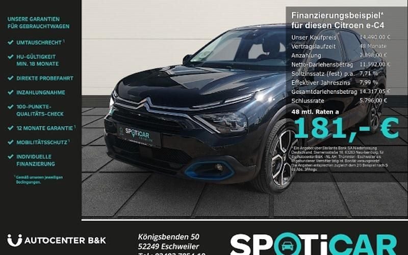 Schwarz Gebraucht 2022 Citroën e-C4 Feel Limousine | 14.490 € (Superpreis) - Bild 1/4