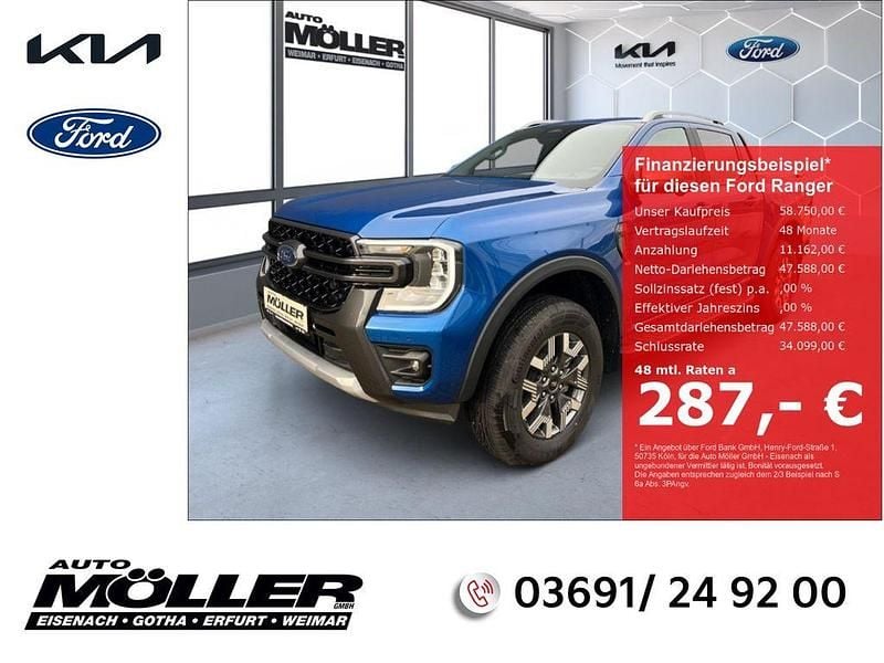 Blau Neu 2025 Ford Ranger Wildtrack Abholung | 58.750 € (Guter Preis) - Bild 1/4