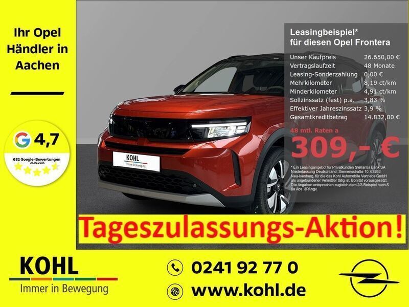 Metallic) (orange Neu 2025 Opel Frontera SUV | 26.650 € (Superpreis) - Bild 1/4