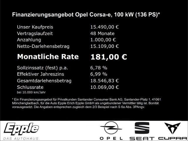 Gebraucht Opel Corsa-e Elegance 100 kW (136 PS) 2022 Orange Kleinwagen