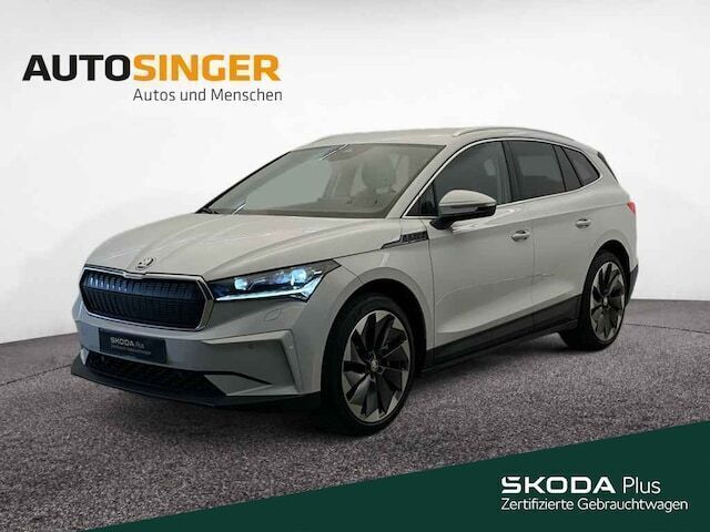 Moonweiß perleffekt met. Gebraucht 2024 Skoda Enyaq iV SUV | 43.910 € - Bild 1/4