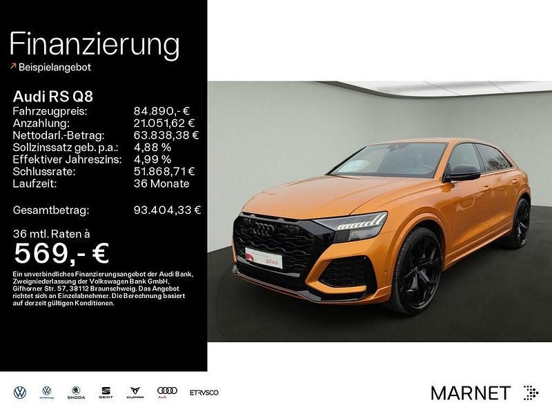 Drachenorange metallic Gebraucht 2021 Audi RS Q8 Sport SUV | 84.890 € (Superpreis) - Bild 1/4
