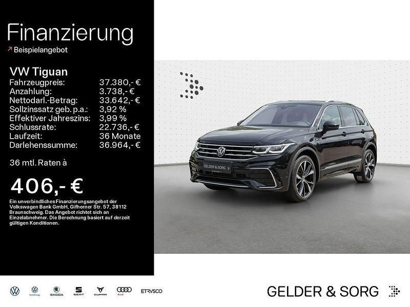 Schwarz Gebraucht 2022 VW Tiguan R-line SUV | 37.380 € (Teuer) - Bild 1/4