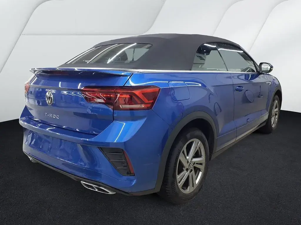 Gebraucht VW T-Roc Cabriolet R-line 150 PS (110 kW) 2025 Ravennablau metallic schwarz Cabrio