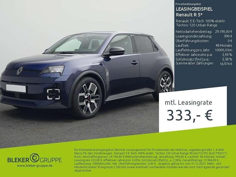 Blau Gebraucht 2025 Renault 5 E-Tech Techno Limousine | 28.690 € (Fairer Preis) - Bild 1/3